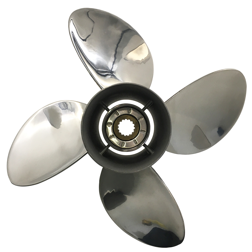 13 x 17 4 Blades Stainless Steel Propeller For Honda Outboard Engine 70-130HP
