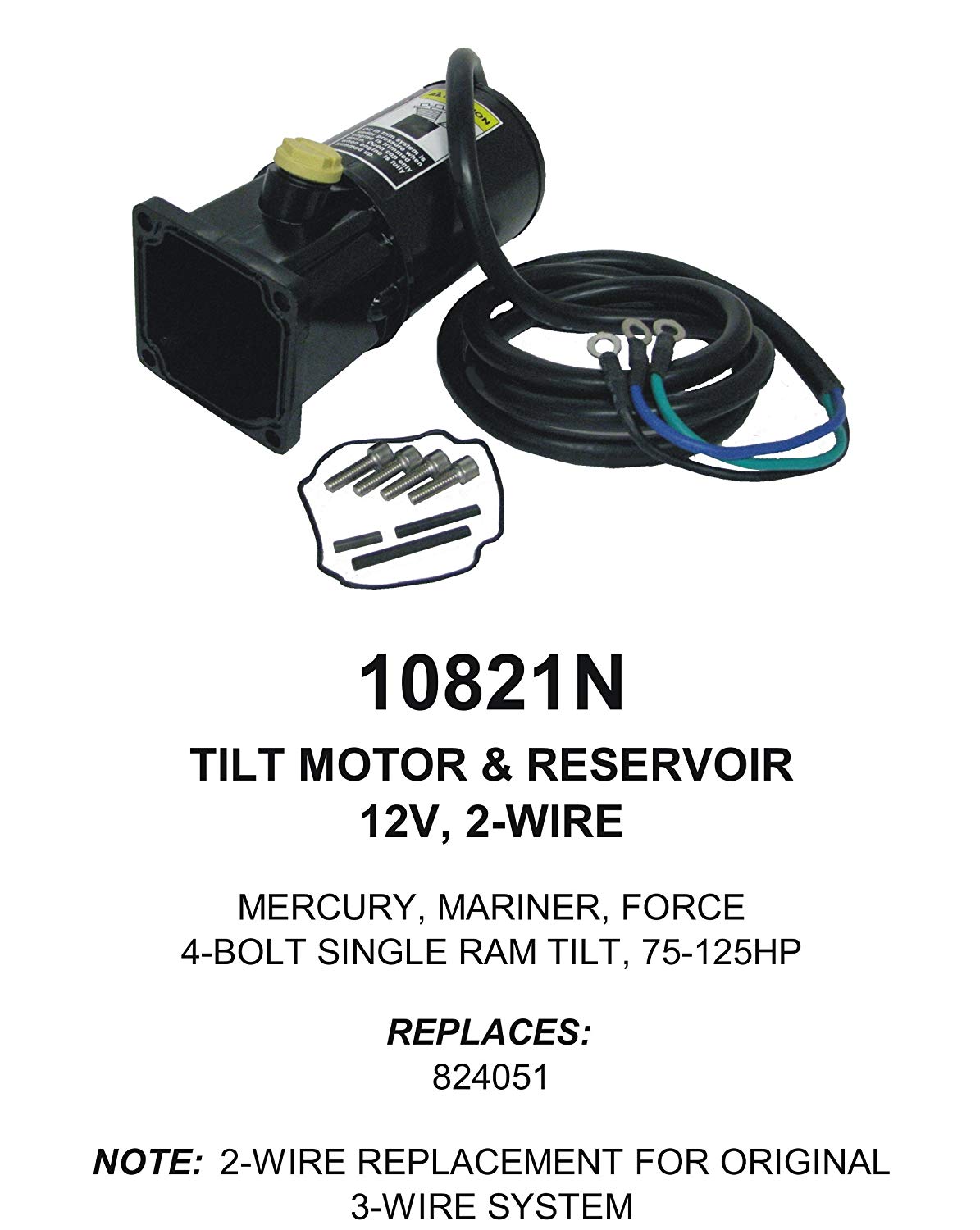 824051 18-6775, 18-6784 8M0055012 Tilt Trim Motor for Mercury 75-125HP ...